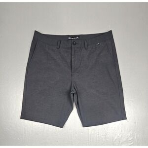 Travis Mathew Golf Shorts Mens 36 Midnight Black Athletic Performance Flat Front